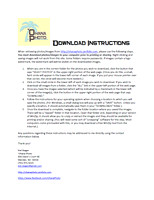 Photo Download Instructions